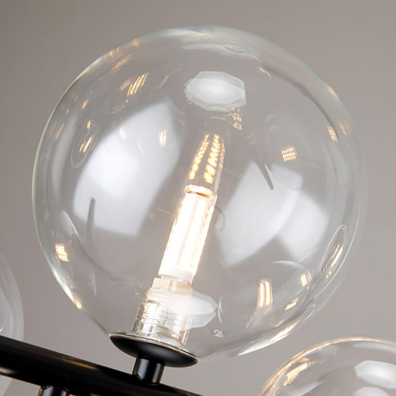 Modern Nordic Restaurant Chandelier: Trendy Glass Bubble Lighting-details-1 | Feyran