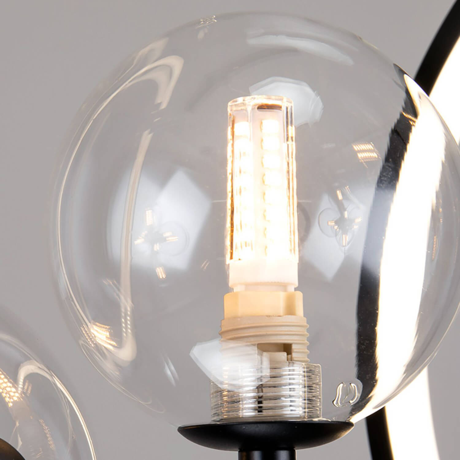 Modern Nordic Restaurant Chandelier: Trendy Glass Bubble Lighting-details-2 | Feyran
