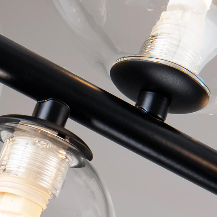 Modern Nordic Restaurant Chandelier: Trendy Glass Bubble Lighting-details-3 | Feyran