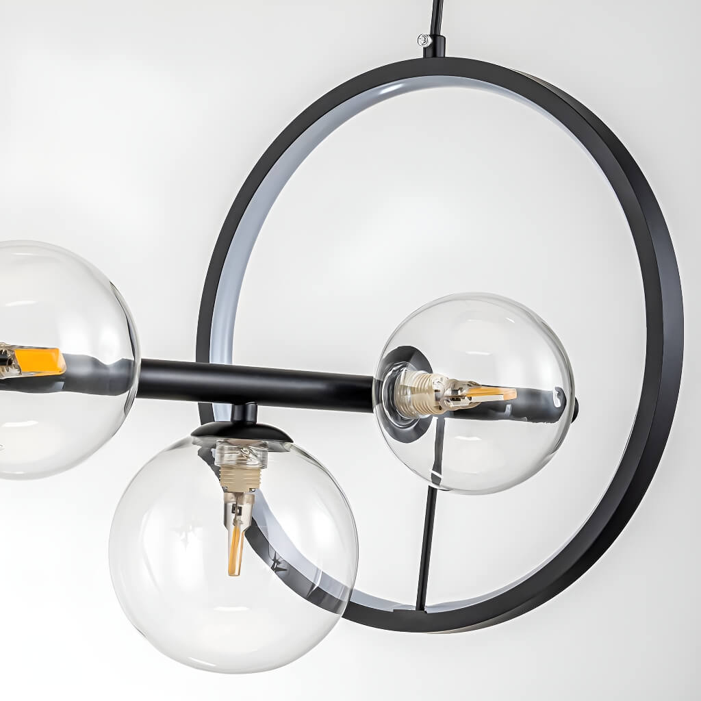 Modern Nordic Restaurant Chandelier: Trendy Glass Bubble Lighting-details-4 | Feyran