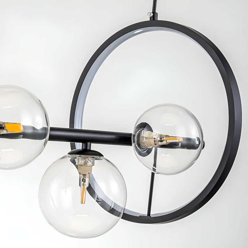 Modern Nordic Restaurant Chandelier: Trendy Glass Bubble Lighting-details-4 | Feyran