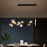 Modern Nordic Restaurant Chandelier: Trendy Glass Bubble Lighting-dining-room-10-heads-4 | Feyran