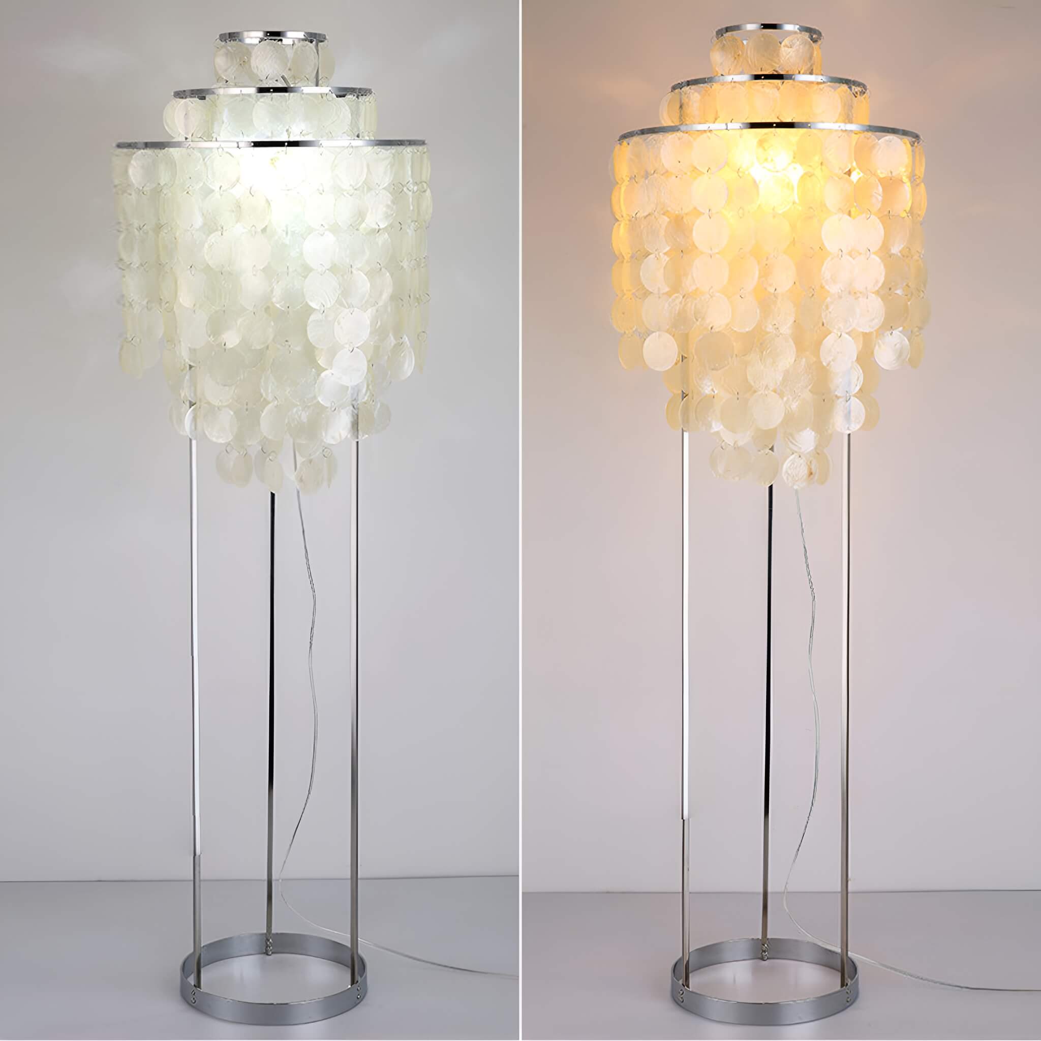 Modern Nordic Seashell Floor Lamp -light-on-off |Feyran