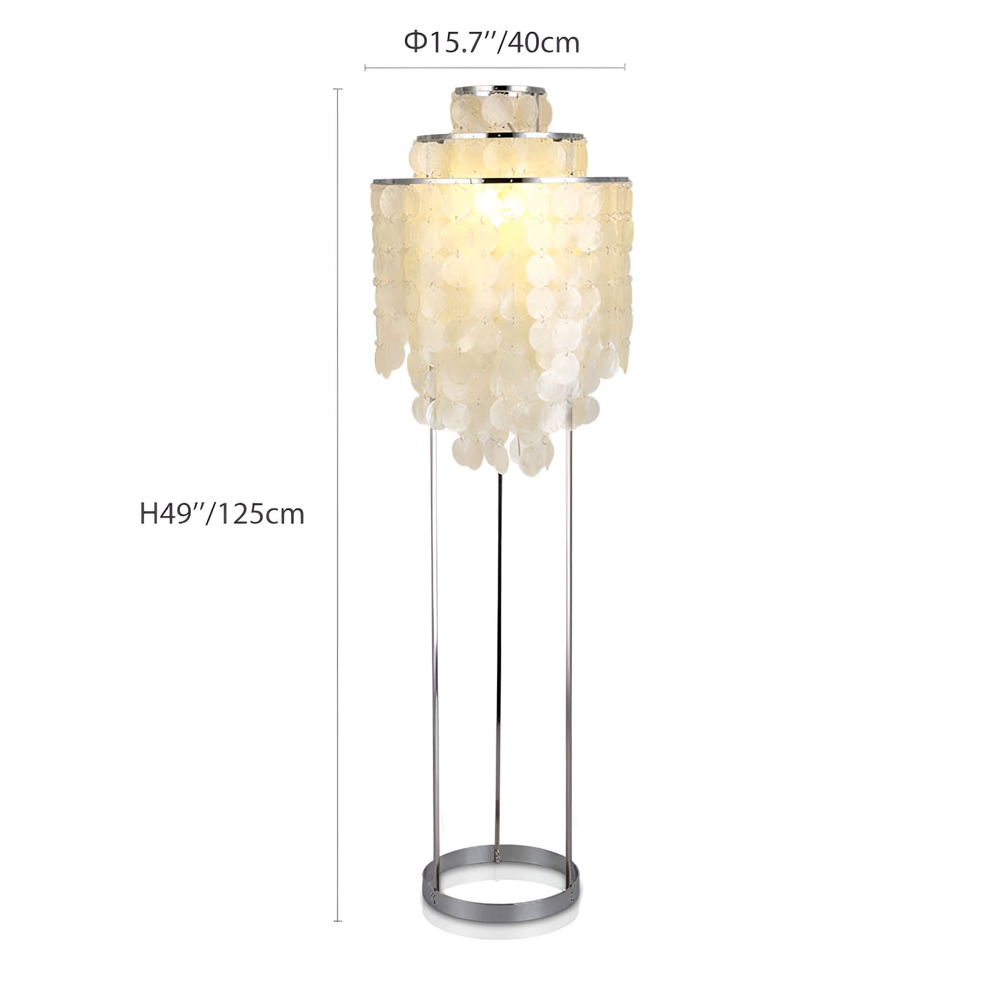 Modern Nordic Seashell Floor Lamp -size|Feyran
