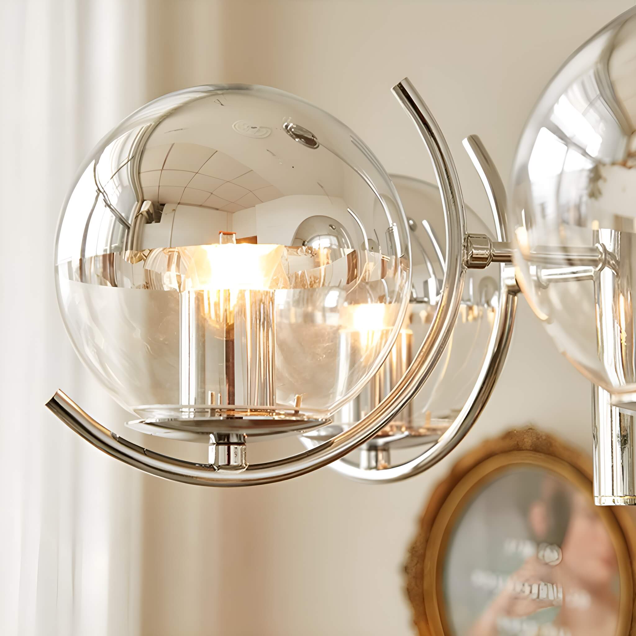 Modern Light 5 Light Lighting with Globe Glass-detail-3 | Feyran