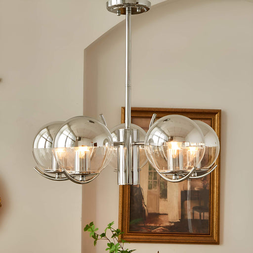 Modern Light 5 Light Lighting with Globe Glass-livingroom-2 | Feyran