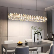 Modern Raindrops Crystal Rectangle Chandelier Living Room-3 | Feyran