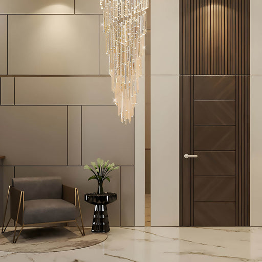 Modern Spiral Crystal Chandelier - Staircase Chandelier-2 |Feyran
