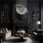 Modern Star Sphere Rain Drop Chandelier with Orbit-living-room-2|Feyran