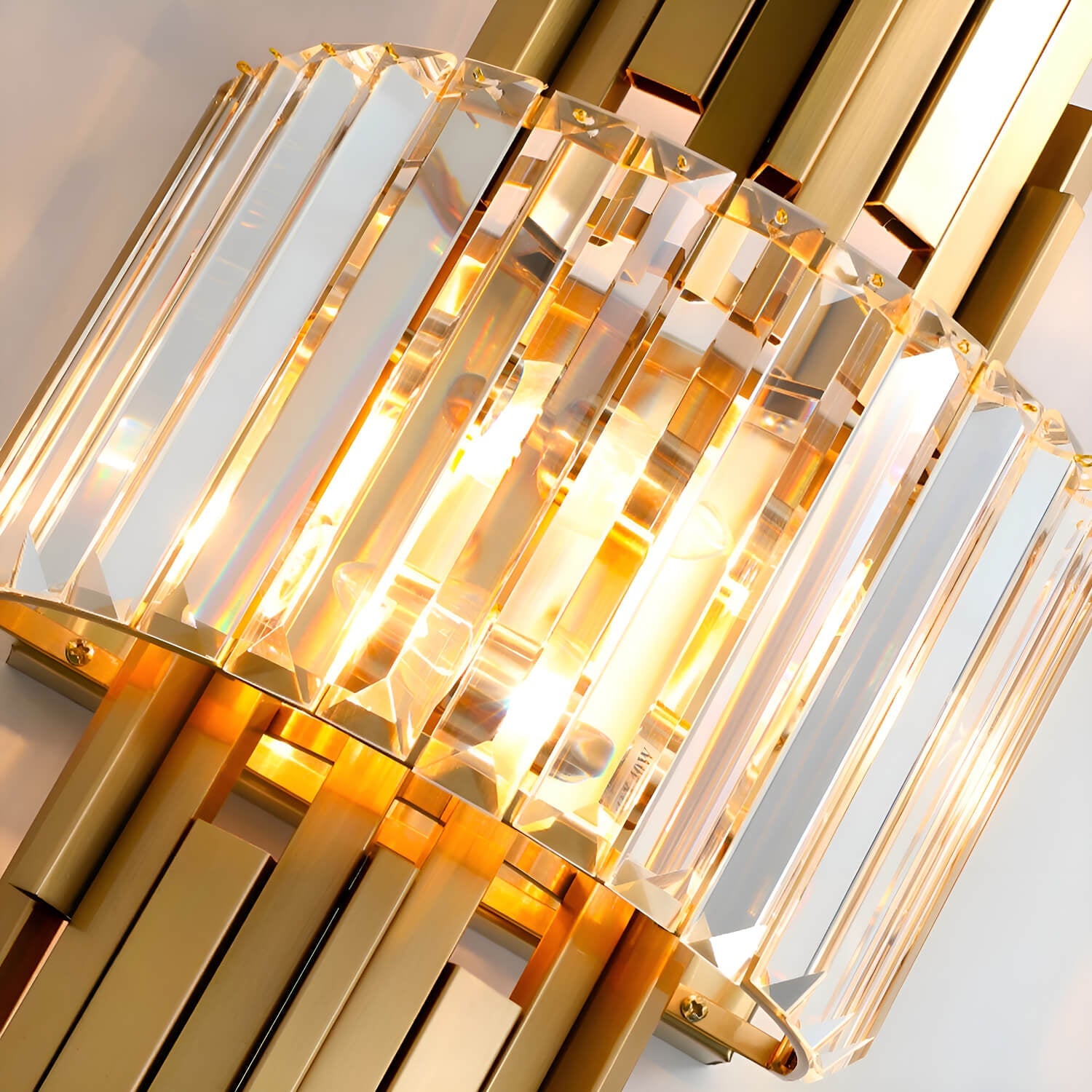 New Modern Luxury Crystal Wall Lamp for Living Room TV Background Wall Creative and Atmospheric Bedroom Bedside Wall Light-details-1 | Feyran