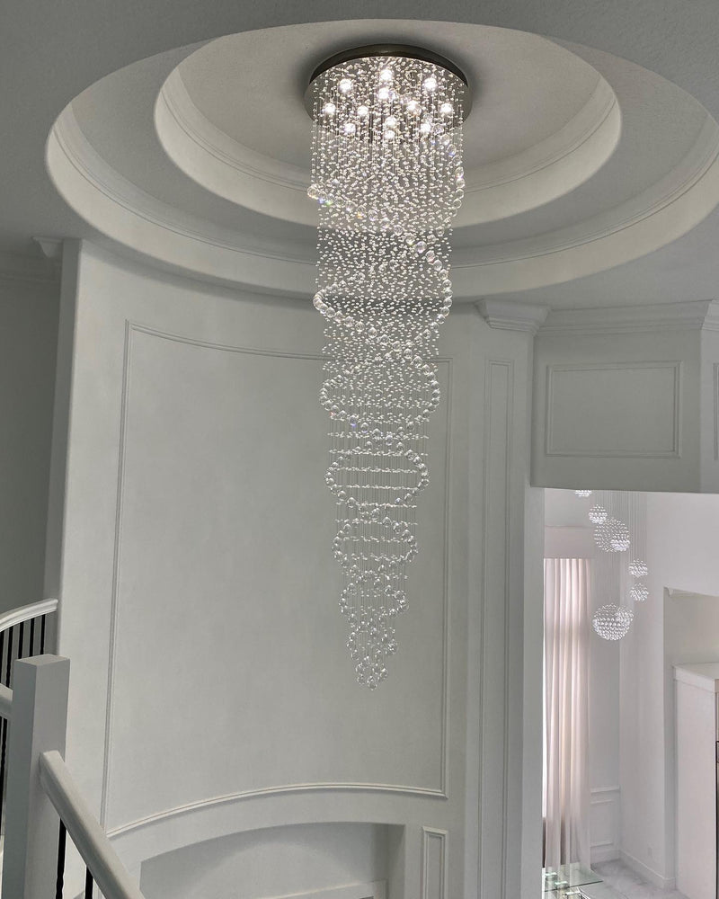 New Trend Spiral Crystal Chandelier For Staircase
