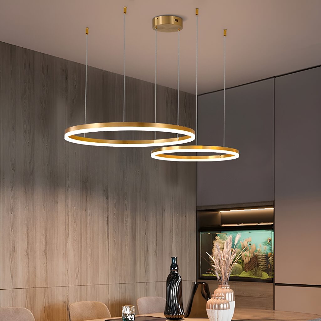Nordic Elegance Modern Tiered Rings Pendant Light for Stylish Living Spaces-living-room-4| Feyran
