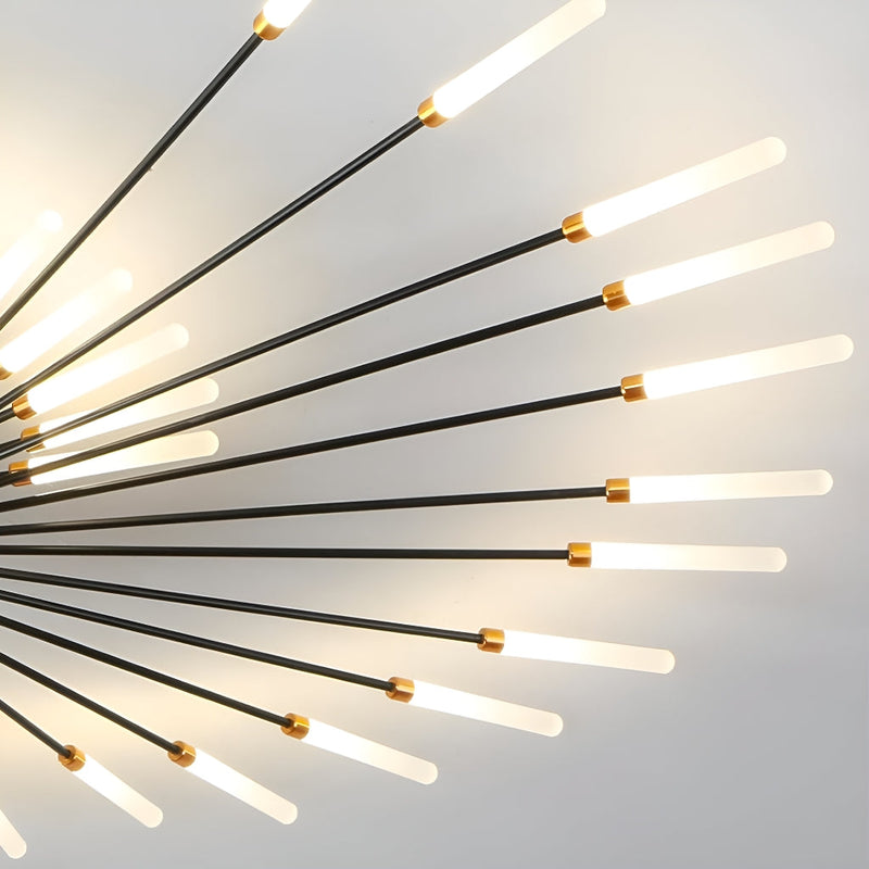 Nordic Style Ceiling Light for Living and Dining Rooms LED Chandelier with Swirling Firework Design-details |Feyran