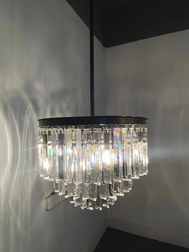 Odiana Series K9 Crystal Tiered Round Chandelier 19" 31" 43" Chandelier For Living Room Dinning Room