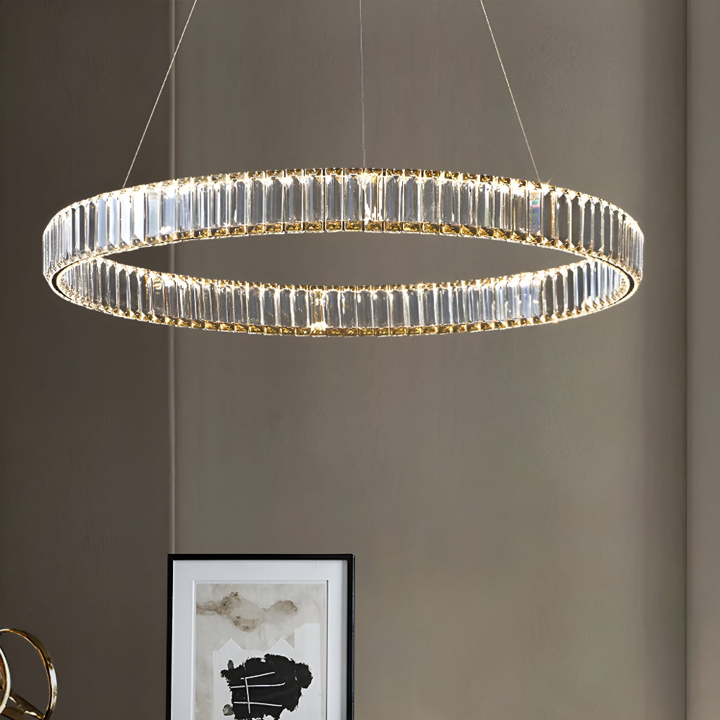 One Ring Crystal Chandelier-living-room-3| Feyran
