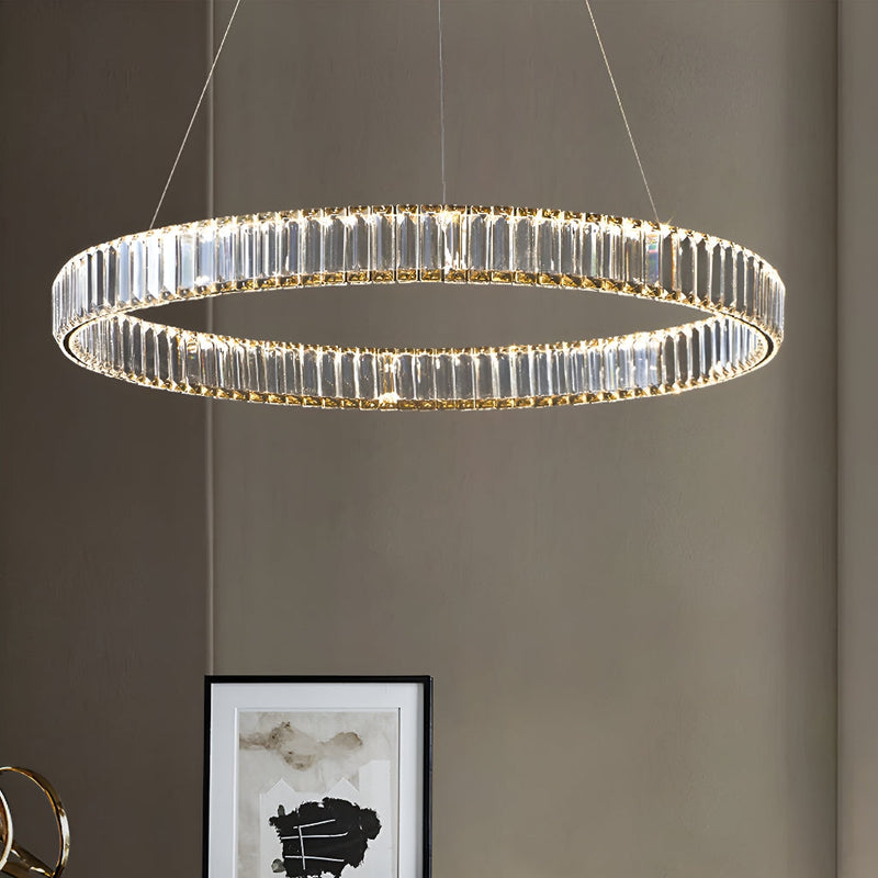 One Ring Crystal Chandelier-living-room-3| Feyran