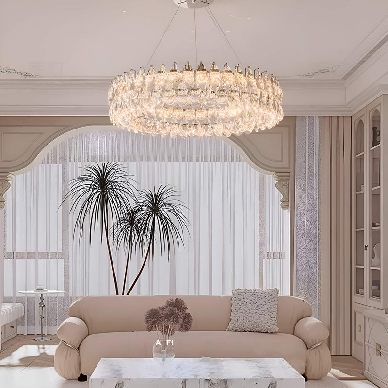 One Ring Crystal Pendant Light Living Room-1 | Feyran