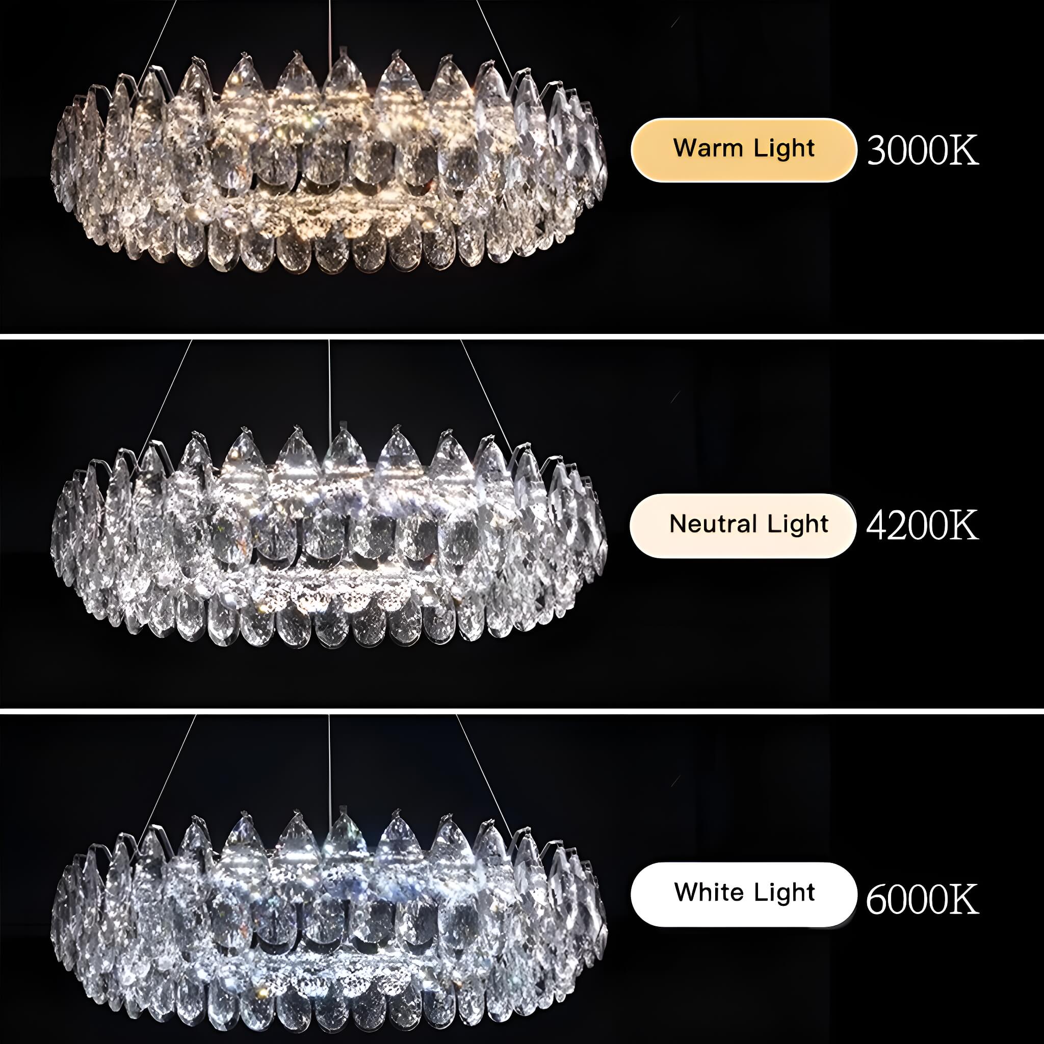 One Ring Crystal Pendant Light Living Room-color | Feyran