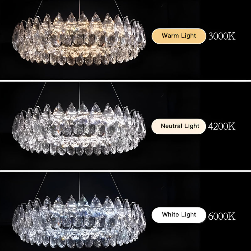 One Ring Crystal Pendant Light Living Room-color | Feyran