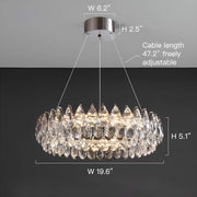 One Ring Crystal Pendant Light Living Room-size | Feyran
