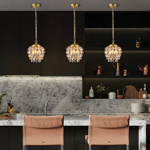 Pine Cone Shape Crystal Chandelier-dining-room-1|Feyran