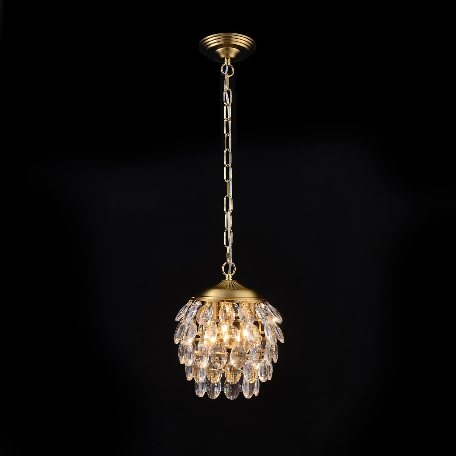Pine Cone Shape Crystal Chandelier-front-view|Feyran