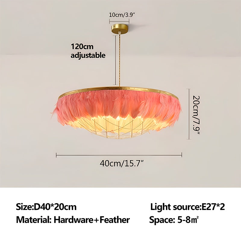 Feyran Feather Bird’s Nest Lamp for Bedroom Living Room