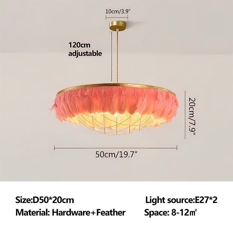 Feyran Feather Bird’s Nest Lamp for Bedroom Living Room