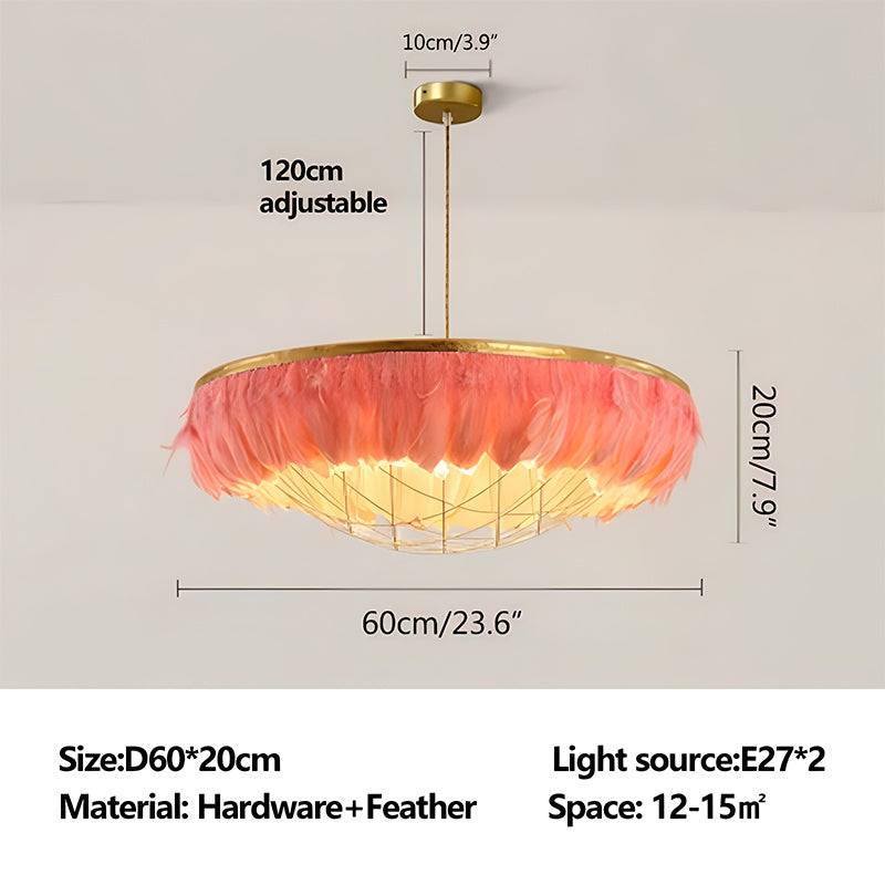 Feyran Feather Bird’s Nest Lamp for Bedroom Living Room