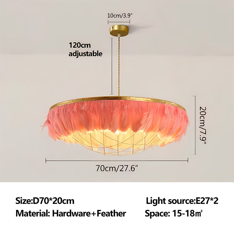 Feyran Feather Bird’s Nest Lamp for Bedroom Living Room