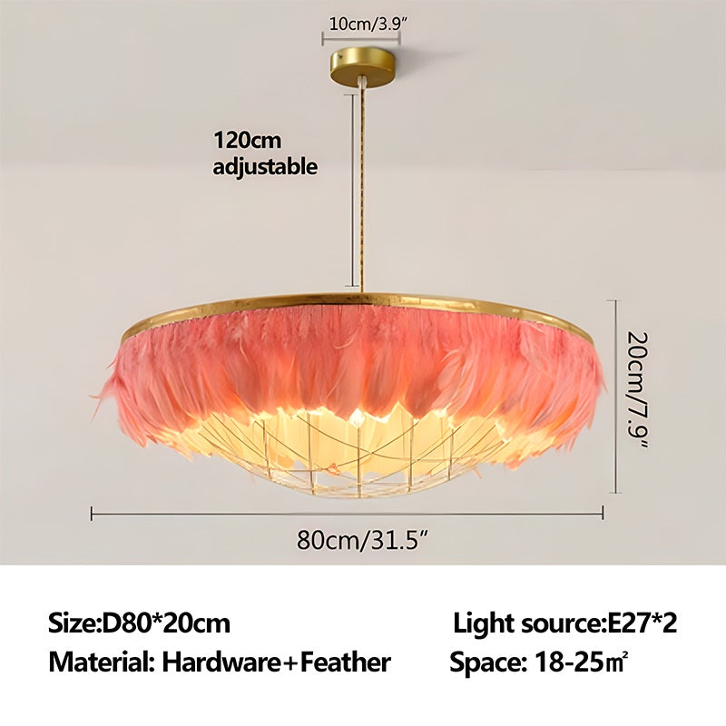 Feyran Feather Bird’s Nest Lamp for Bedroom Living Room