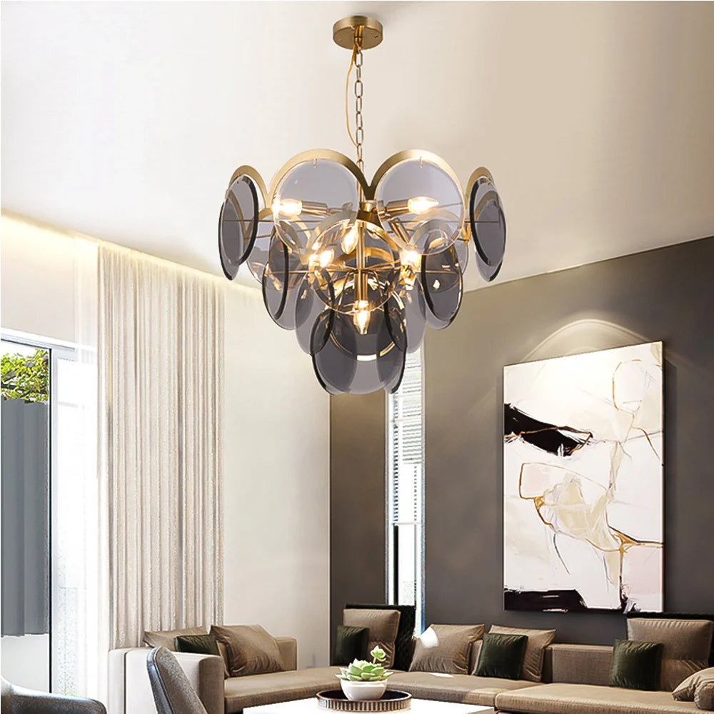 post-modern-glass-disc-chandelier-ch425-installed-in-the-living-room-20250710-Feyran-lighting