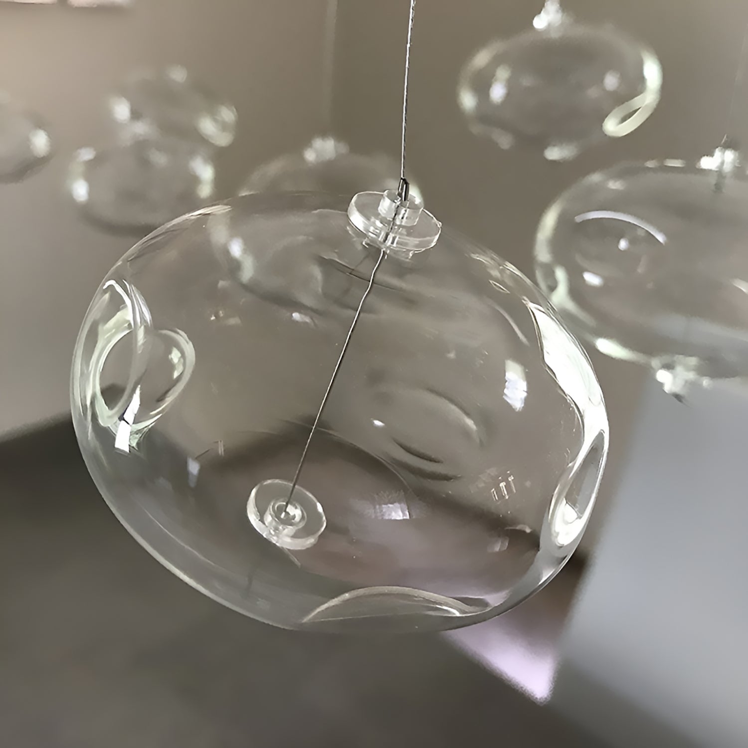 Rectangular Base Bubble Glass Chandelier - Ceiling Lights-details-2|Feyran
