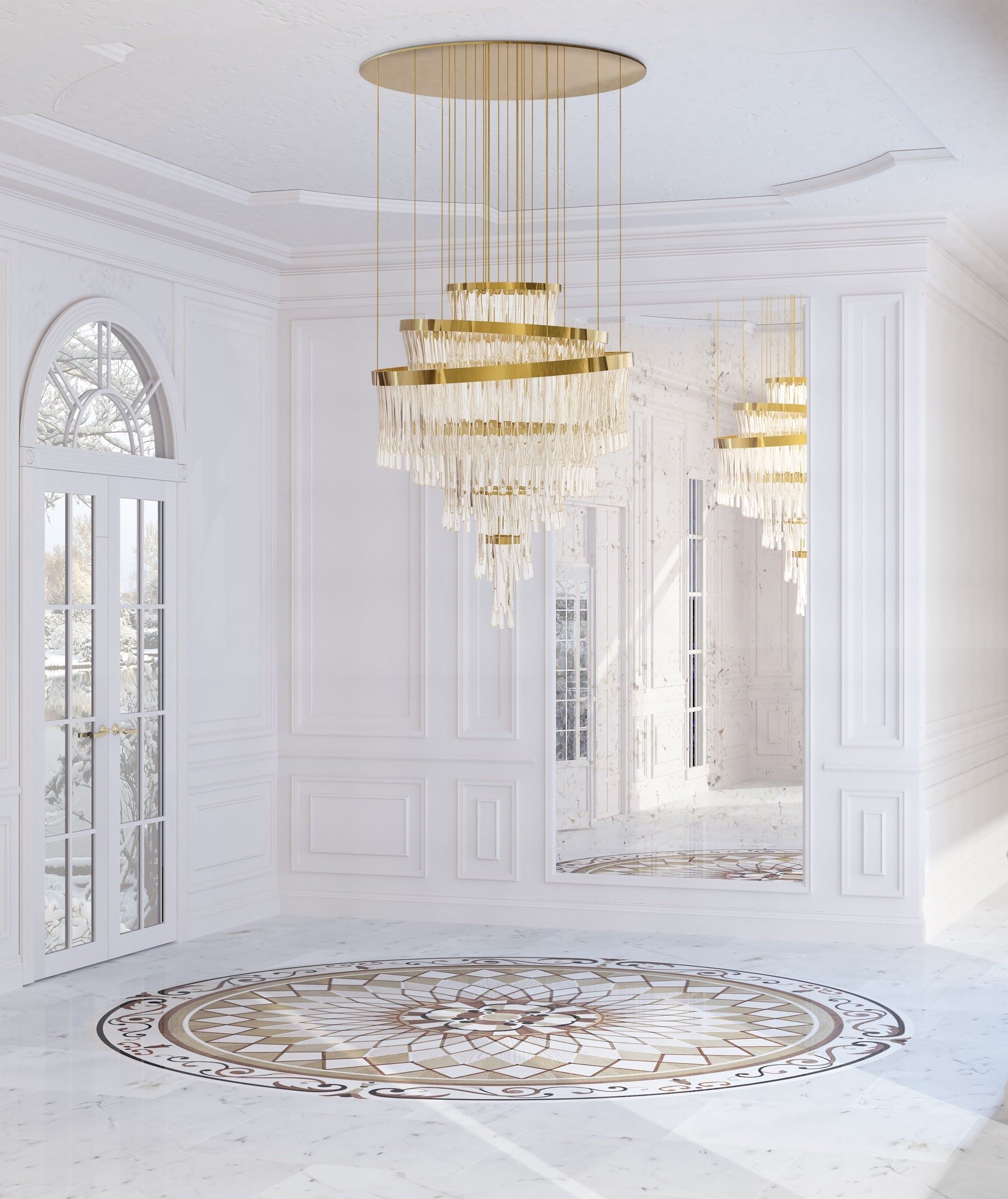 Rhiannon 50 Light Crystal Modern Chandelier