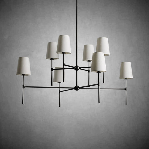 Rhodes 2-Tier Round Chandelier-Chandelier-Feyran-BRONZE-48''-Feyran
