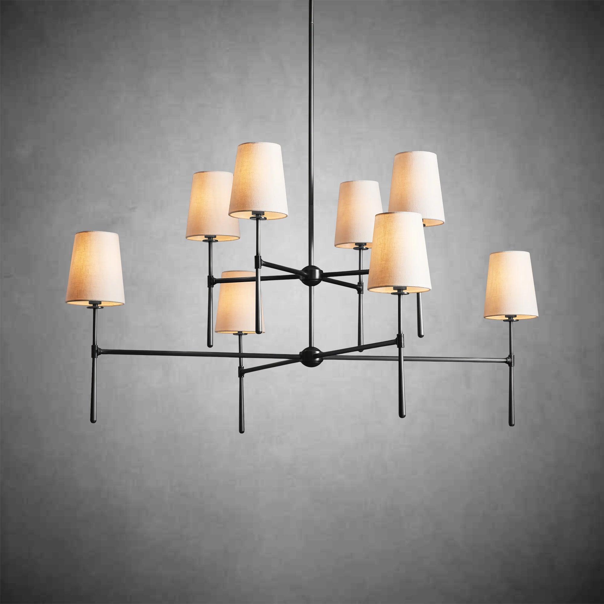 Rhodes 2-Tier Round Chandelier-Chandelier-Feyran-BRONZE-48''-Feyran