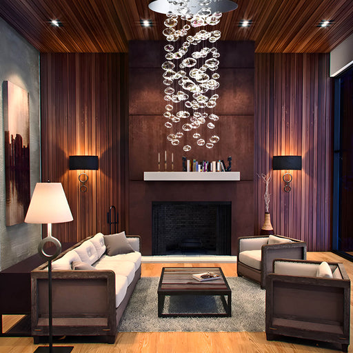 Round Base Bubble Glass Chandelier - Ceiling Light -living room-2 |Feyran