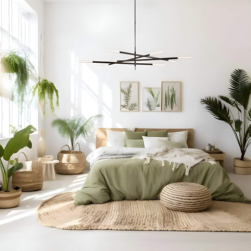 Rousseau Grande Eight Lights Acrylic Glass Bedroom| Feyran