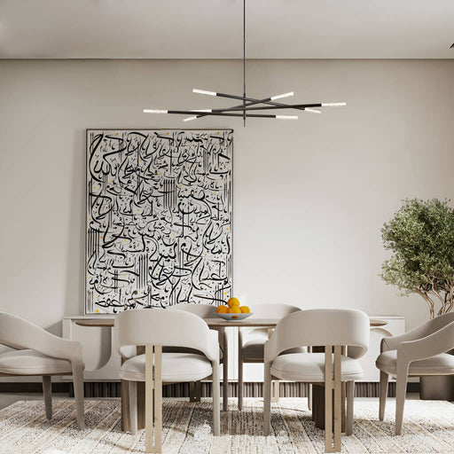 Rousseau Grande Eight Lights Acrylic Glass Dining-room-1 | Feyran