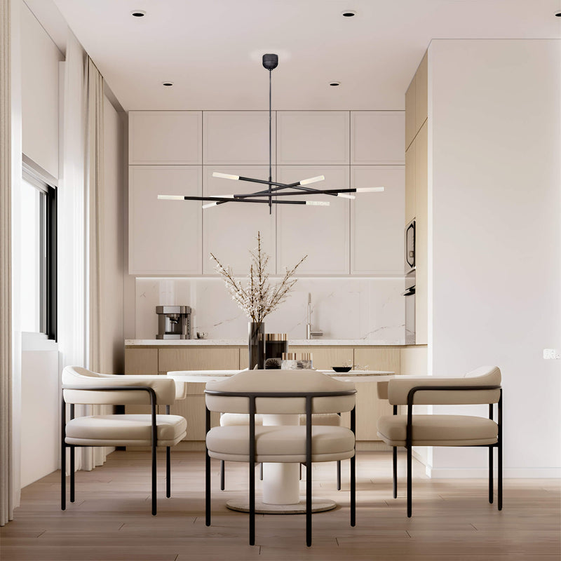 Rousseau Grande Eight Lights Acrylic Glass Dining-room-2 | Feyran