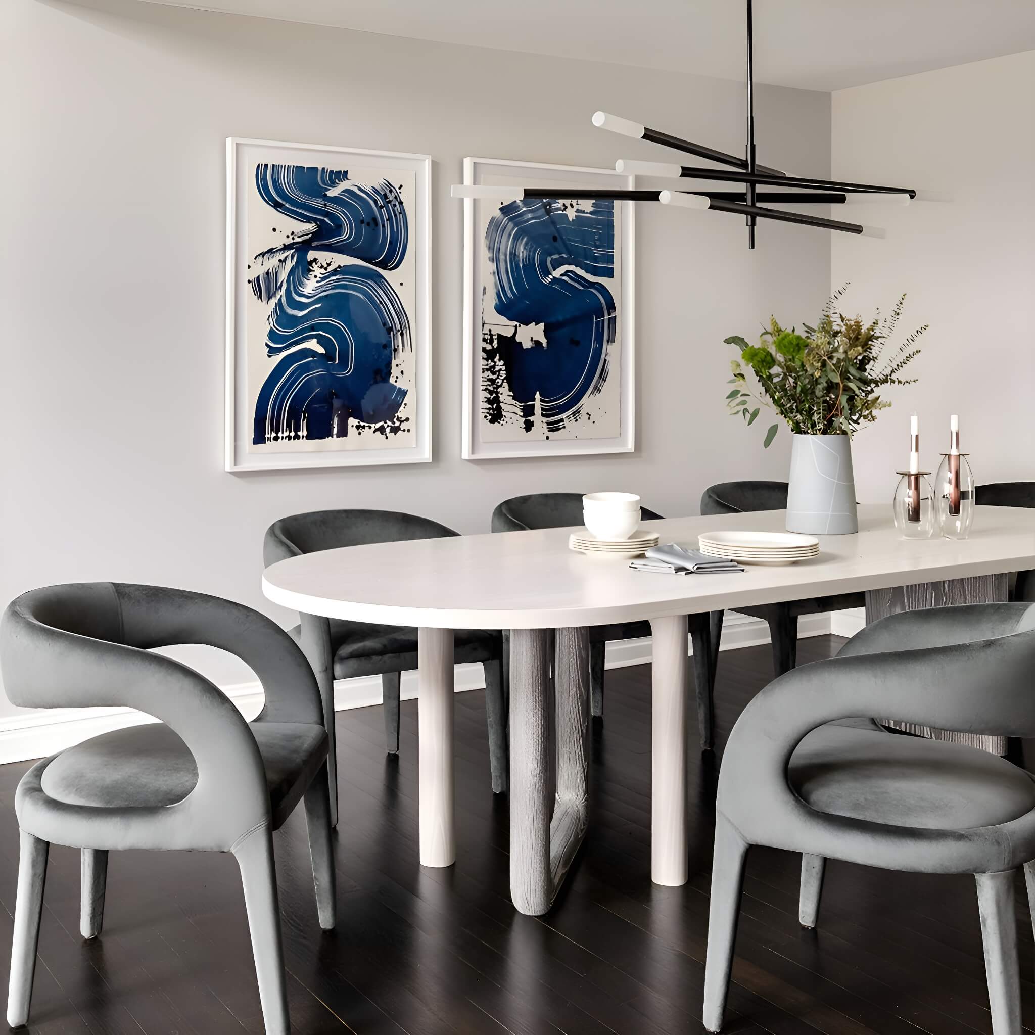 Rousseau Grande Eight Lights Acrylic Glass Dining-room-5 | Feyran