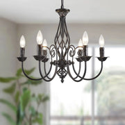 rustic-farmhouse-wrought-iron-candle-chandelier-ch407-20250620-Feyran-lighting