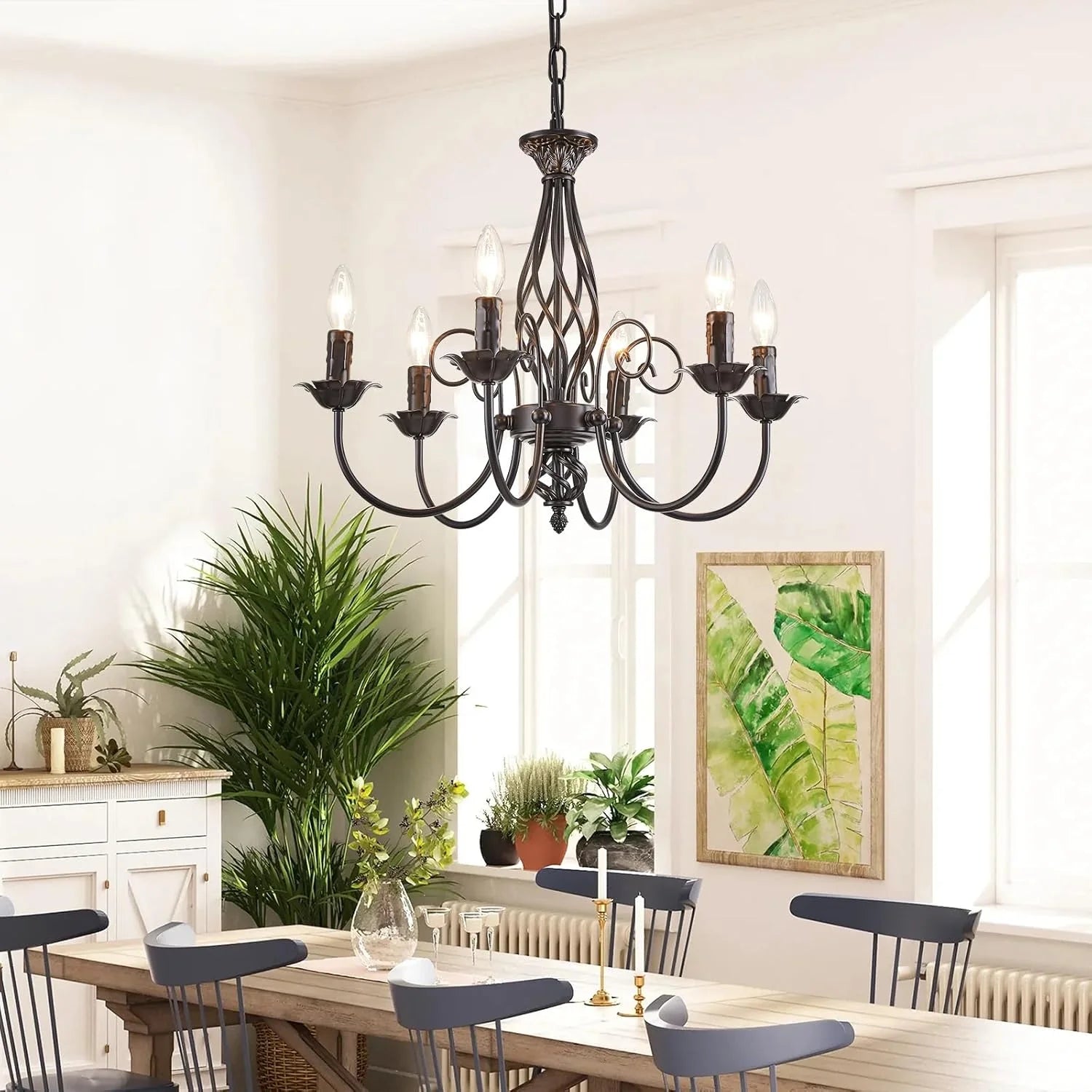 rustic-farmhouse-wrought-iron-candle-chandelier-ch407-20250620-Feyran-lighting
