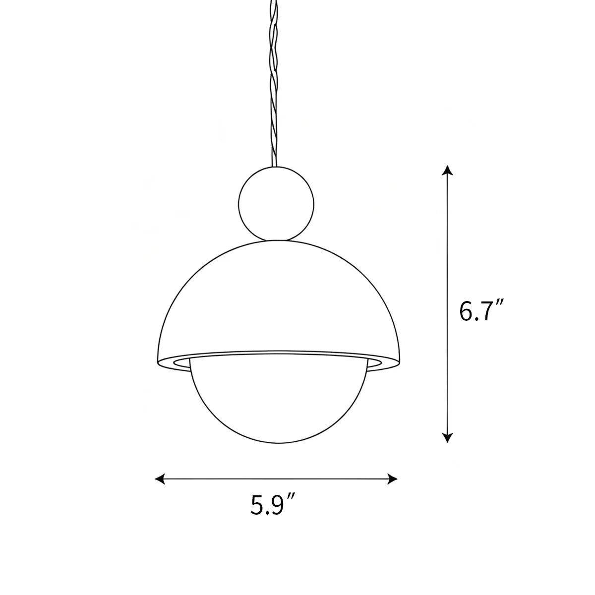 Feyran Palermo Pendant Light for Bedside