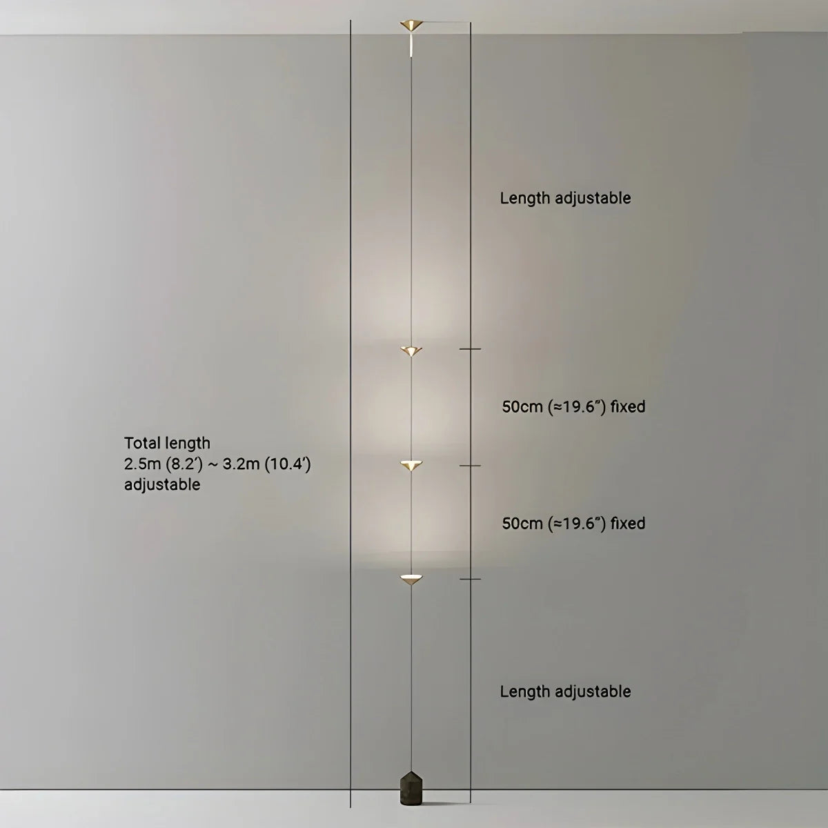 Feyran Full Length Minimalist Linear Floor Lamp