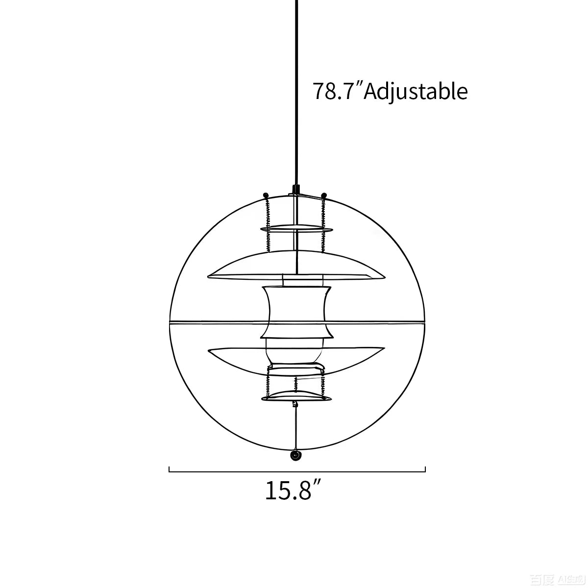 Feyran Danish Globe Dining Room Pendant Light