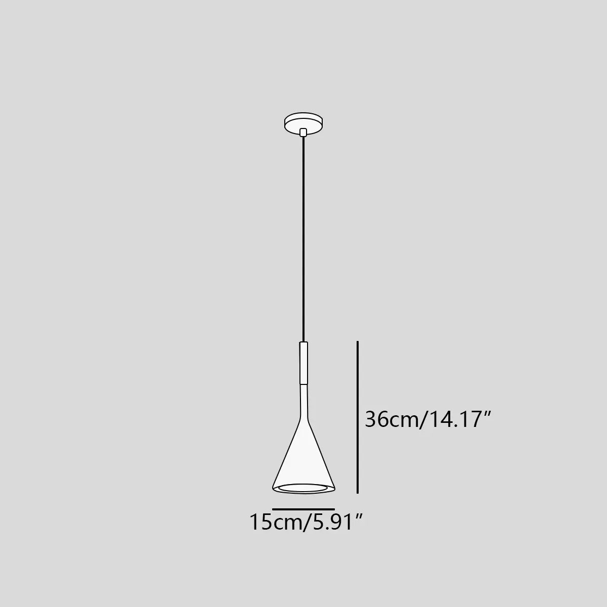 Feyran Divino Cone Pendant Light for Bedroom