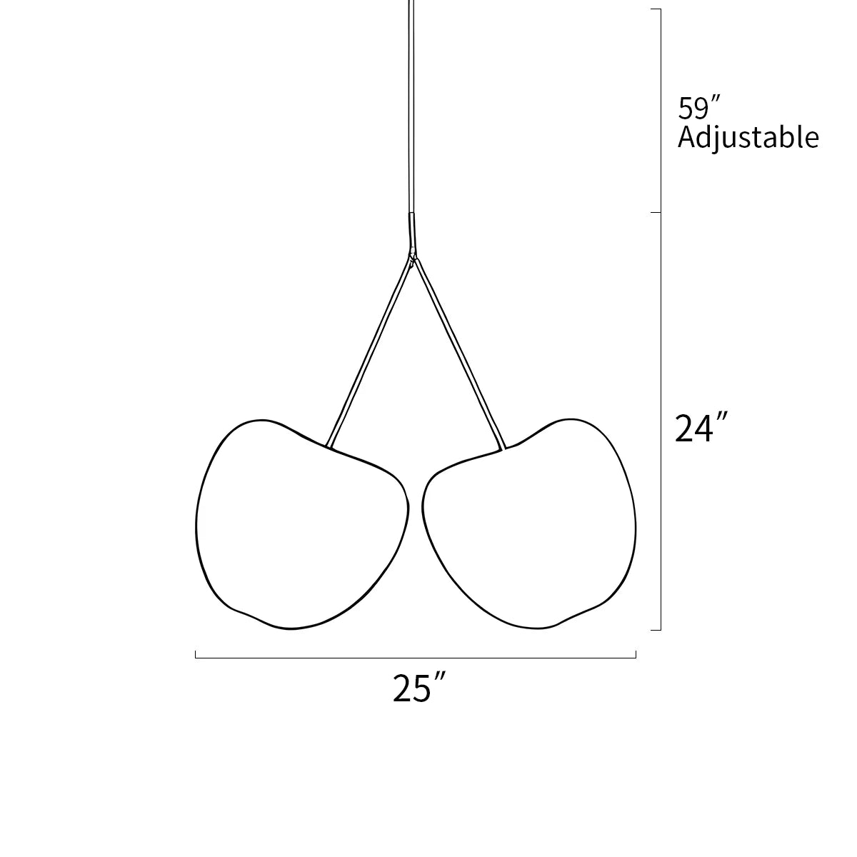 Feyran Cherry Metal Chandelier for Dining Room