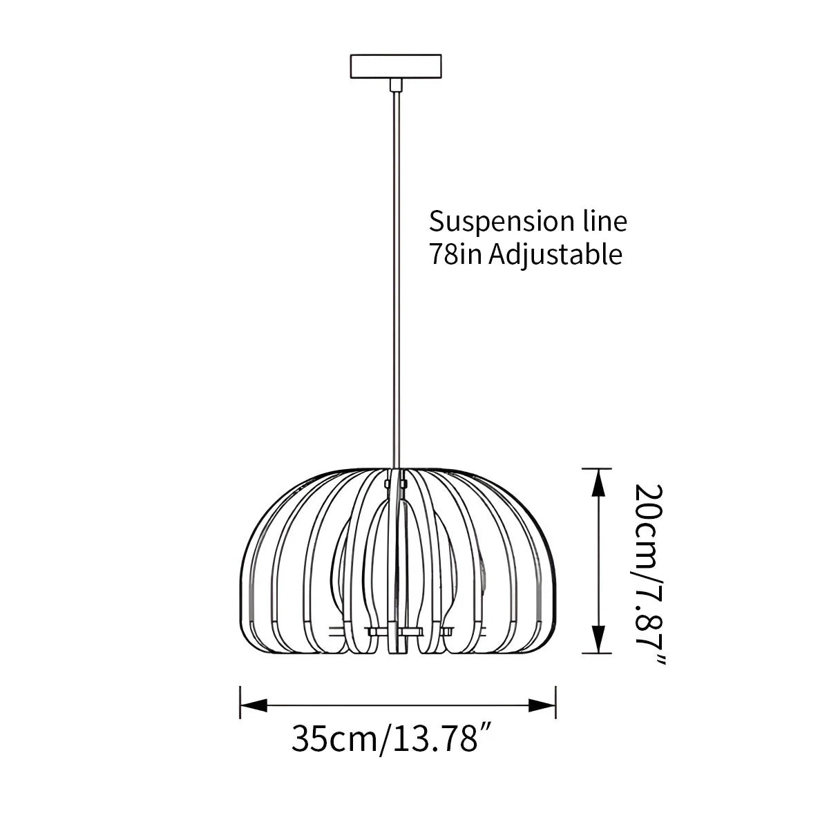 Feyran Half Circle Ball Birdcage Acoustic Pendant Light