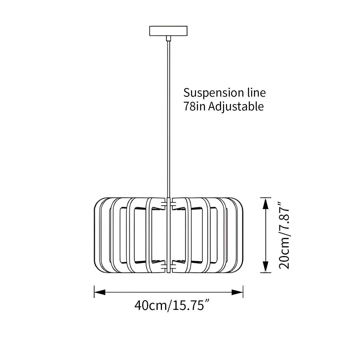Feyran Column Shaped Birdcage Acoustic Pendant Light